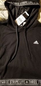 NWT Adidas hooded crop top L